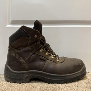 Irish Setter Work Boots Mens Size 8 Brown Leather Safety Toe Waterproof EH 83618